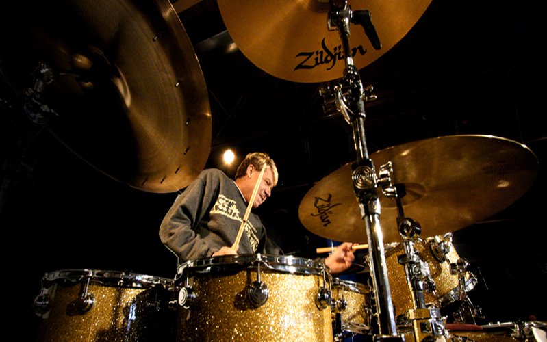 Donny Osborne plaing drums